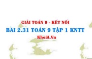 Bài 2.31 SGK Toán 9 tập 1 Kết nối tri thức